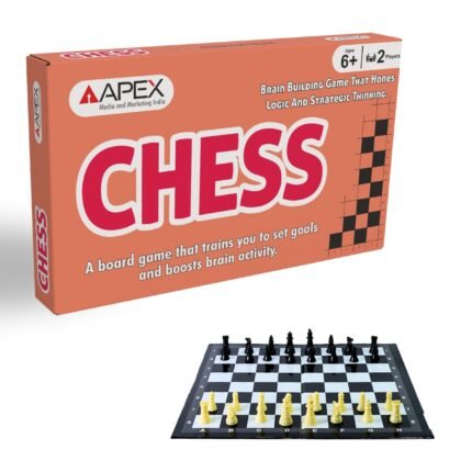 Apex Foldable Chess Board Game for Kids and Adults – Educational Strategy Board Game with Plastic Pieces