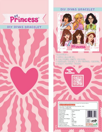 Little Princess DIY Divas Bracelet Making Kit – Glamorous Bead & Charm Set for Stylish Girls
