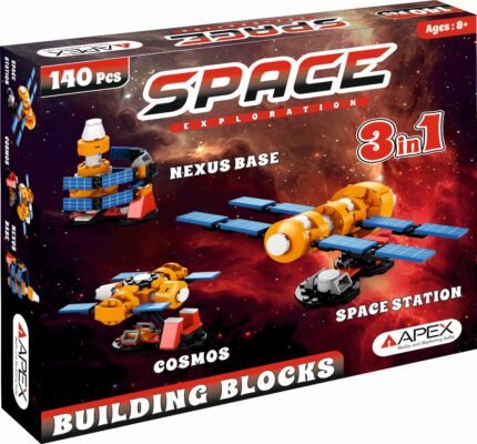 Space Station Building Blocks for Kids | 158-Piece STEM Construction Toy Set | Space Exploration Learning Kit for Age 8+