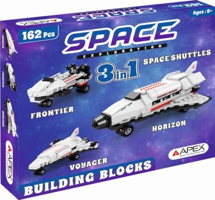 Space Shuttle Building Blocks for Kids | 162-Piece Space Exploration STEM Toy | Build & Learn Construction Set for Age 8+