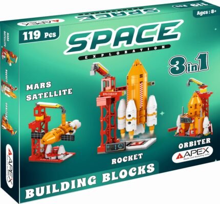 Space Exploration Rocket Building Blocks | 119-Piece STEM Construction Toy for Kids | Build Your Own Rocket Model Kit | Age 8+