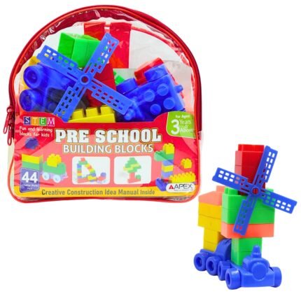Pre-School Building Blocks for Kids | Colorful Educational Construction Toy Set | Creative Learning Blocks for Age 3+