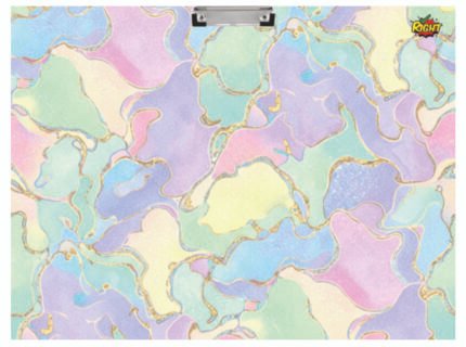 Right Pastel Marble Art Clipboard Writing Board Multicolour Abstract Design Durable Study Pad Holder for School Office Drawing and Homework Use