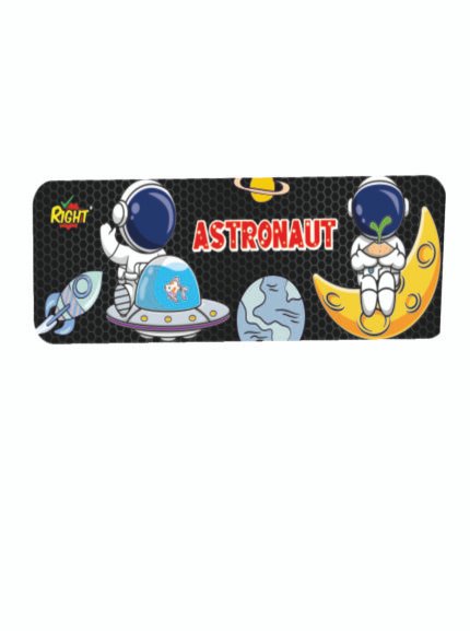 Right Astronaut Theme Metal Pencil Box for Kids Space Rocket & Moon Cartoon Printed Tin Pencil Case Durable School Stationery Storage Organizer Premium Quality Design