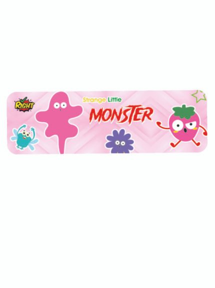 Right Strange Little Monster Metal Pencil Box Cute Pink Cartoon Monster Printed Tin Pencil Case for Kids Durable School Stationery Storage Organizer Lightweight & Spacious Design