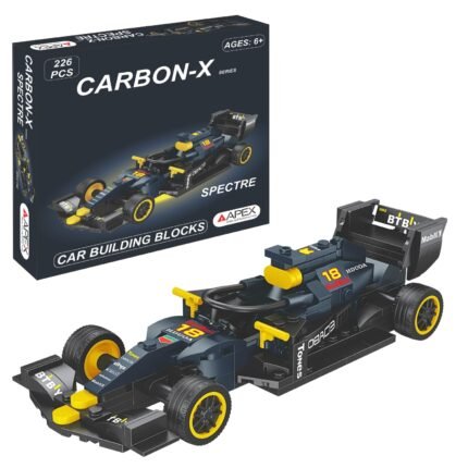Apex Carbon-X F1 Car Building Blocks Set 226 Pcs | Racing Car Construction Toy for Kids Age 6+ | STEM Learning Toy | Creative DIY Model Kit for Boys & Girls (Spectre)