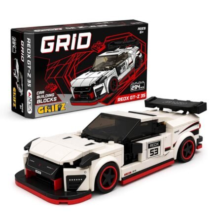 GRIPZ Grid REDX GT-Z35 Car Building Blocks Set 294 PCS | DIY Racing Sports Car Model Kit | STEM Brick Toy for Kids 6+ Years Boys & Girls